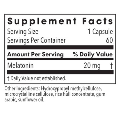 Allergy Research Group Melatonin 20mg 60c