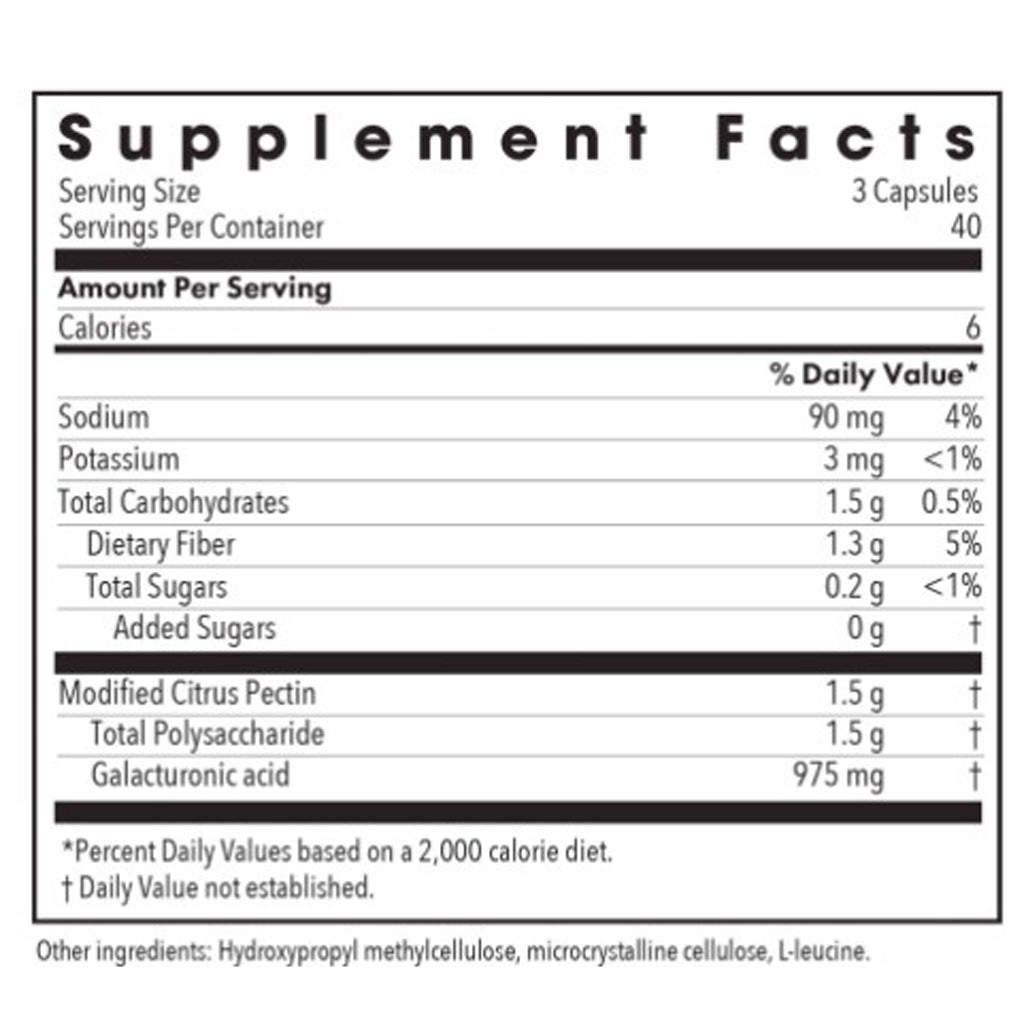 Allergy Research Group Modified Citrus Pectin 120c