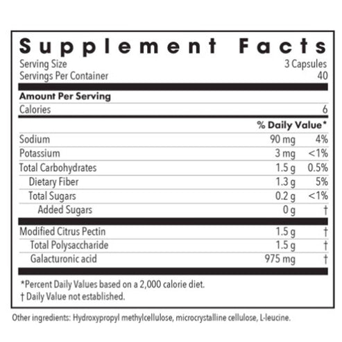 Allergy Research Group Modified Citrus Pectin 120c