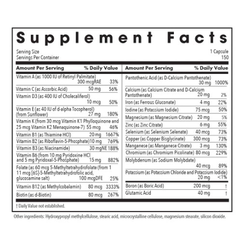 Allergy Research Group Multi-Vi-Min 150c