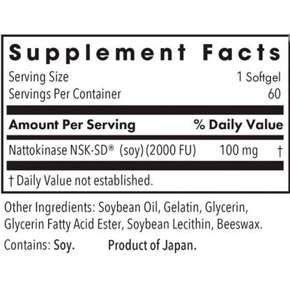 Allergy Research Group Nattokinase 100mg 60sg