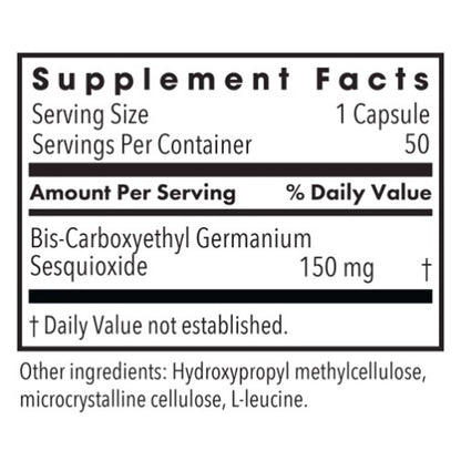 Allergy Research Group Organo-Germanium Ge-132 50vc