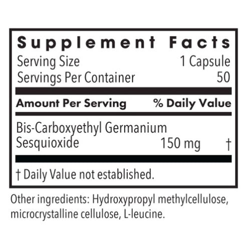 Allergy Research Group Organo-Germanium Ge-132 50vc