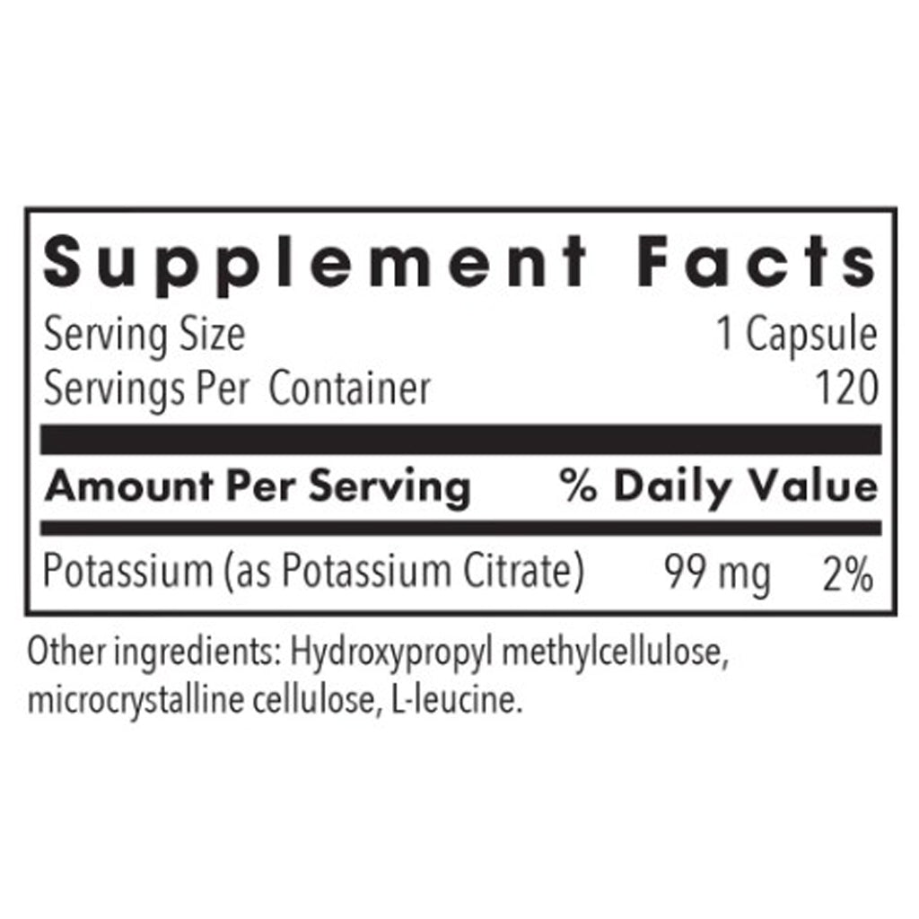 Allergy Research Group Potassium Citrate 99mg 120c