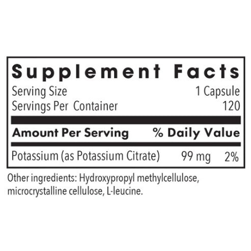 Allergy Research Group Potassium Citrate 99mg 120c