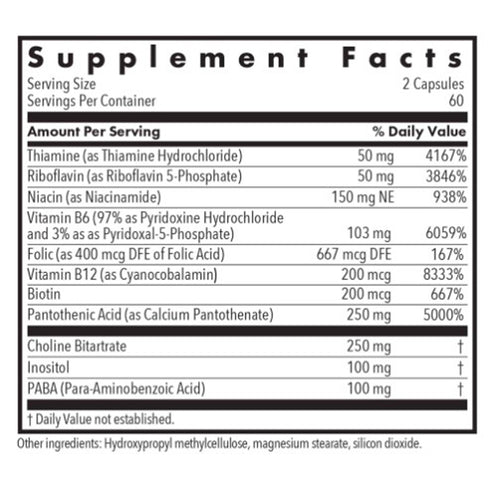Allergy Research Group Super Vitamin B Complex 120c