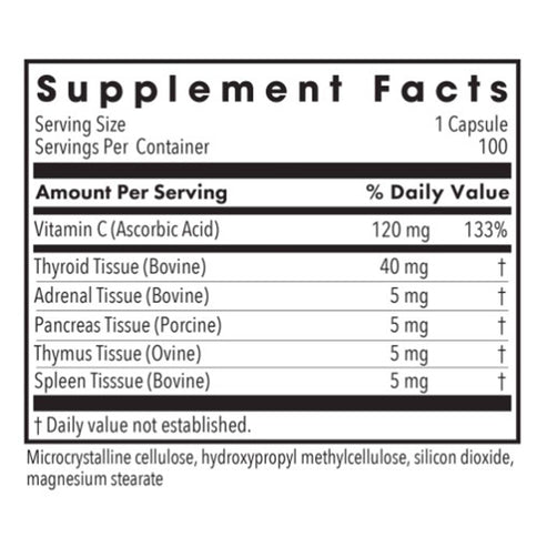 Allergy Research Group TG 100 Natural Glandulars 100vc