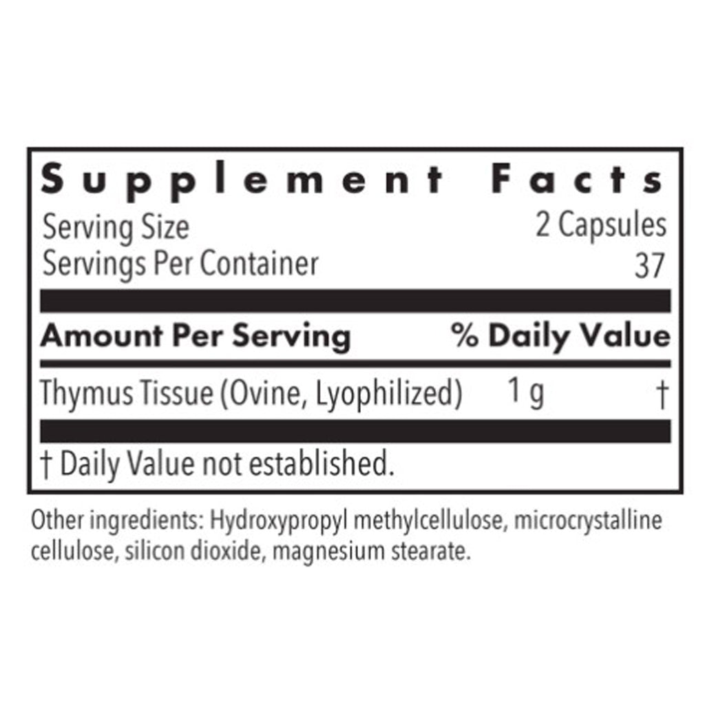 Allergy Research Group Thymus Natural Glandular 75c