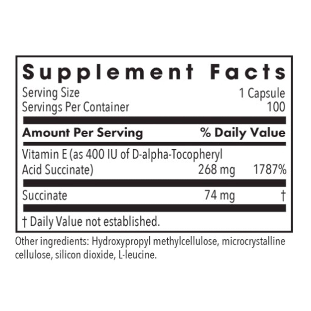 Allergy Research Group Vitamin E Succinate 100c