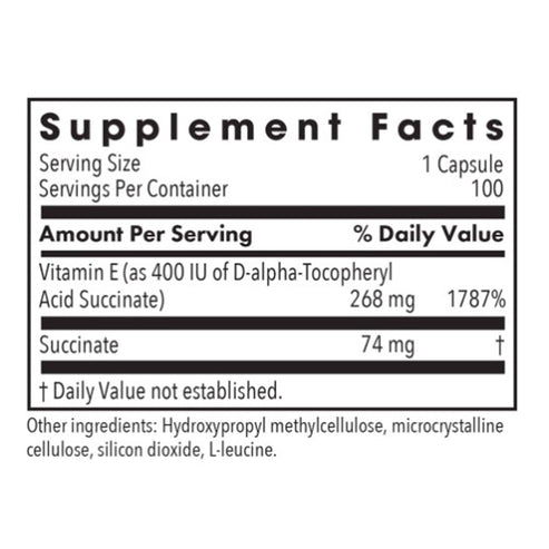 Allergy Research Group Vitamin E Succinate 100c