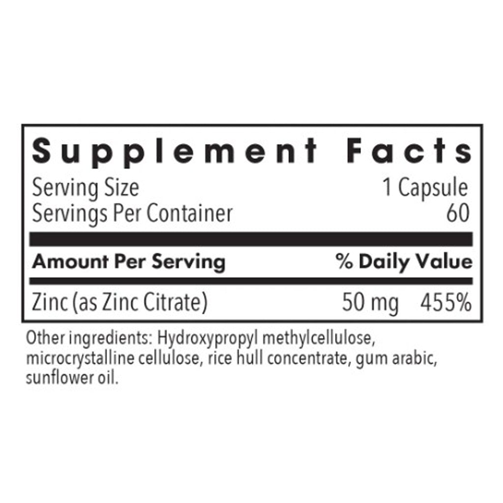 Allergy Research Group Zinc Citrate 50mg