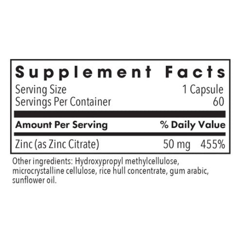 Allergy Research Group Zinc Citrate 50mg