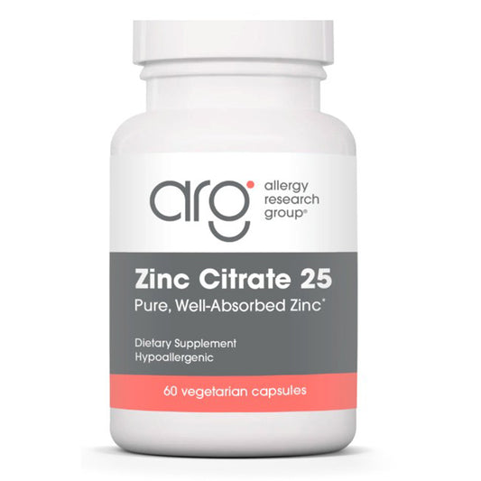 Allergy Research Group Zinc Citrate 25mg 60vc