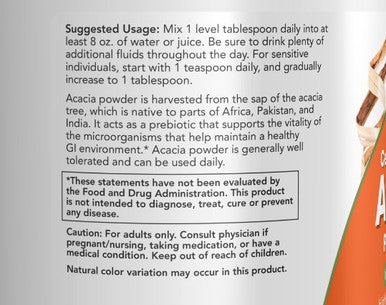 NOW Acacia Fiber Organic Powder 12oz.