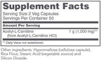 Protocol for Life Balance Acetyl-L-Carnitine 500 100c