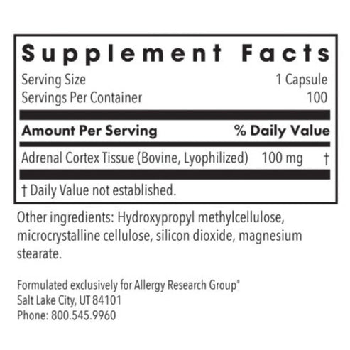 Allergy Research Group Adrenal Cortex 100vc