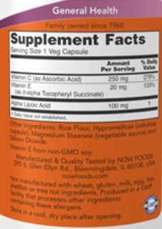 NOW Alpha Lipoic Acid 100mg 120vc