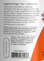 NOW Alpha Lipoic Acid 250mg 120vc