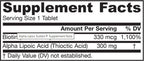Jarrow Formulas Alpha Lipoic Sustain (with biotin) 300mg 60 Tablets