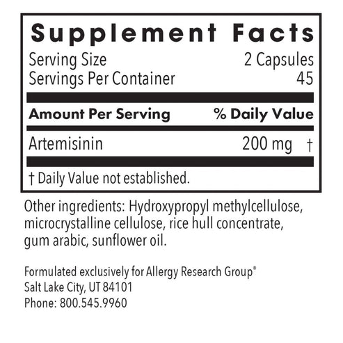 Allergy Research Group Artemisinin 100mg 90c