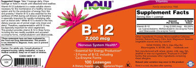 NOW B-12 2000mcg 100loz