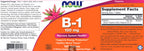 NOW B-1 100mg 100tabs