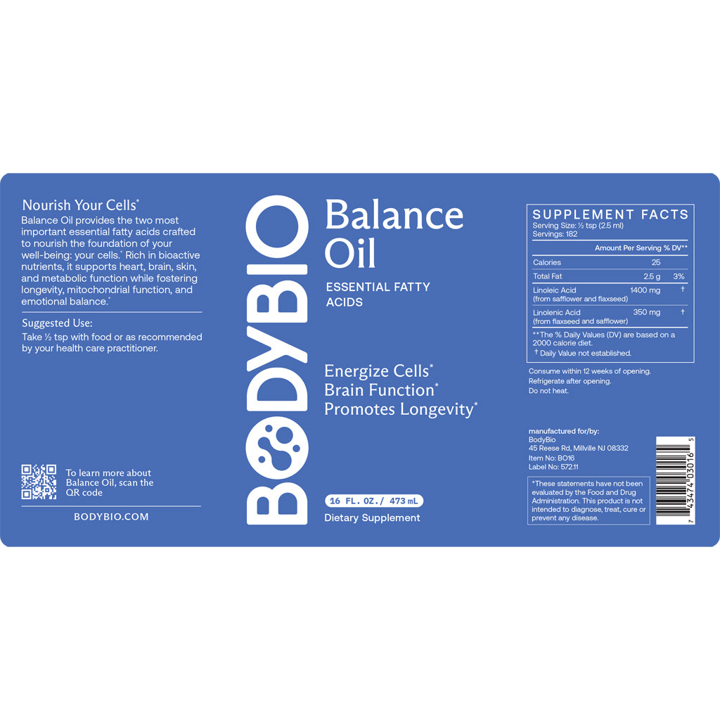 BodyBio Balance Oil Liquid 16 oz.