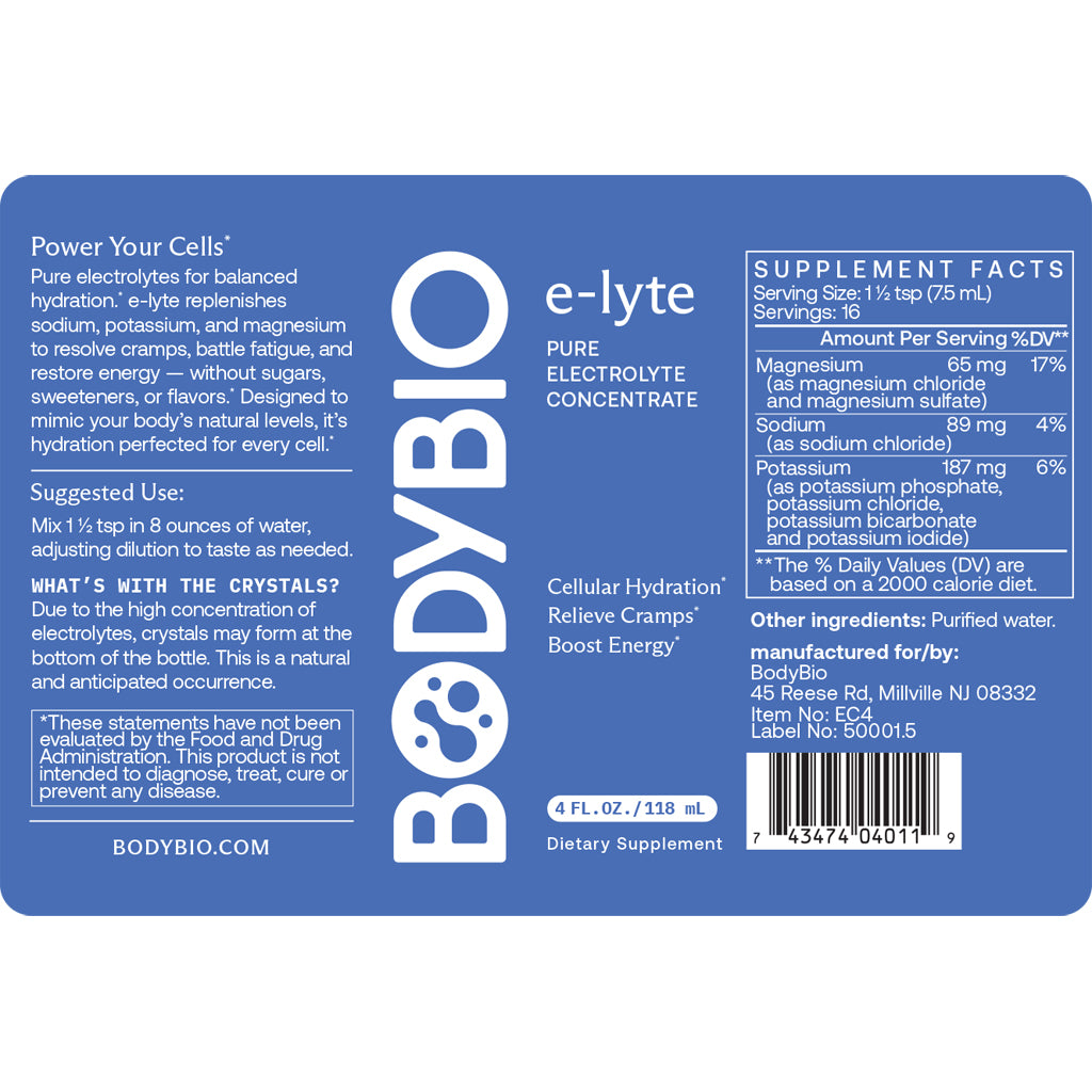 BodyBio E-Lyte 4 oz.