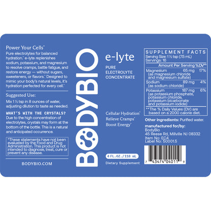 BodyBio E-Lyte 4 oz.