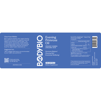 BodyBio Evening Primrose Oil 180sg