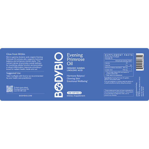 BodyBio Evening Primrose Oil 180sg