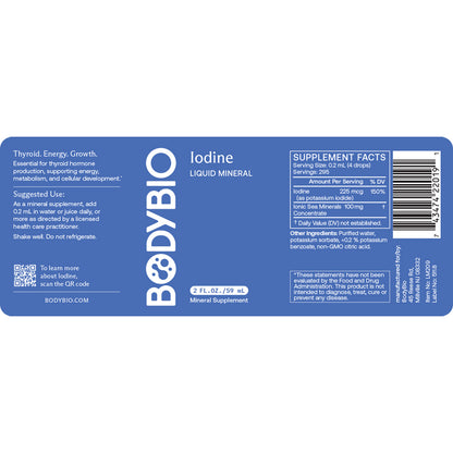 BodyBio Iodine Liquid Mineral 2oz.