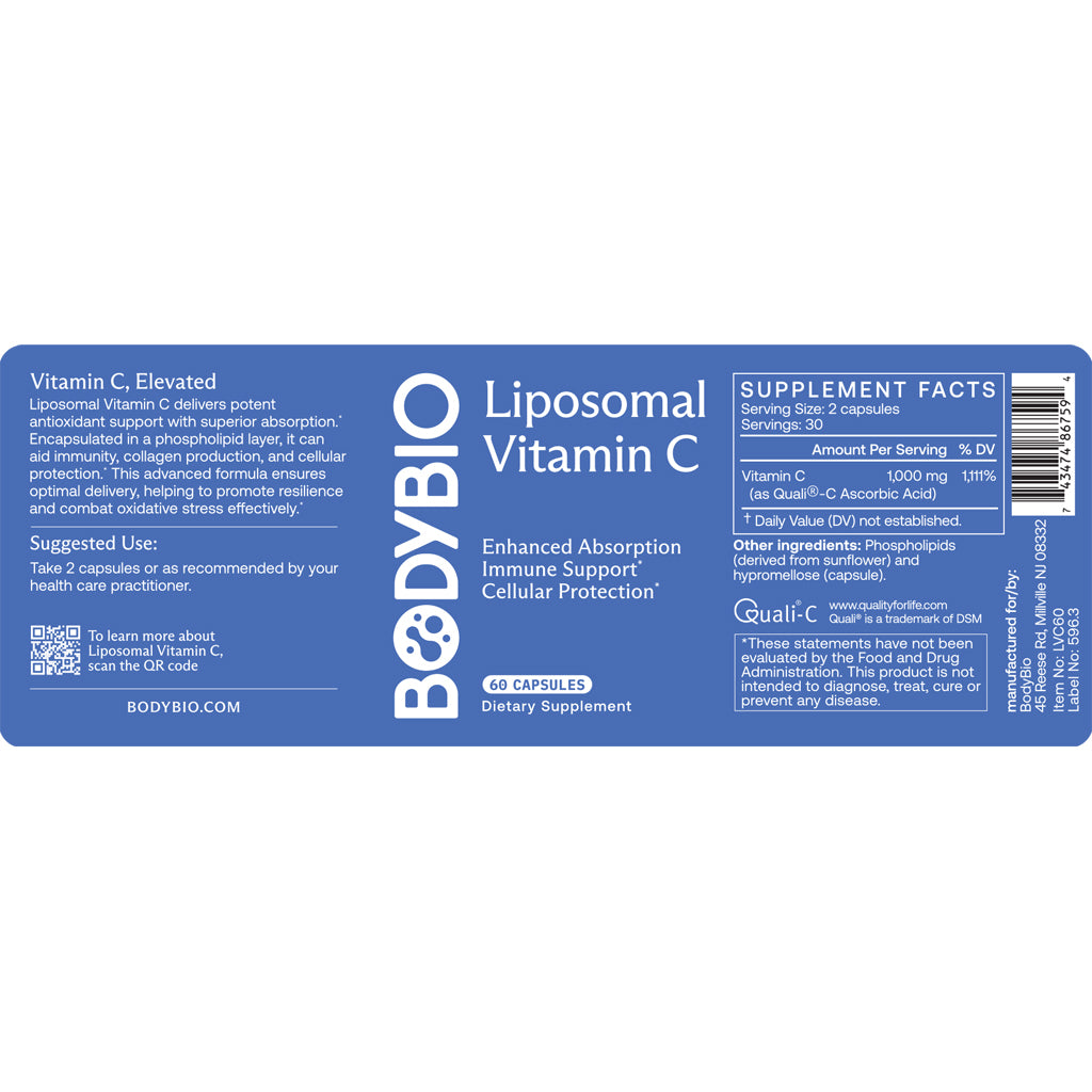 BodyBio Liposomal Vitamin C 60sg