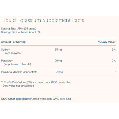 BodyBio Liquid Potassium 2 oz.