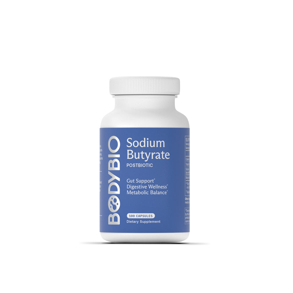 BodyBio Sodium Butyrate 600mg 100c