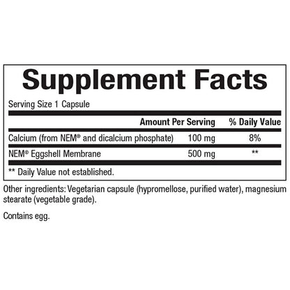 Bioclinic Naturals NEM Eggshell Membrane 500mg 60vc
