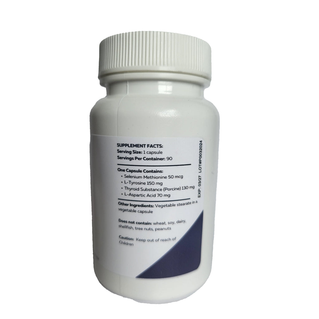 BetterGenix Biothroid P2, thyroid support supplement, back label
