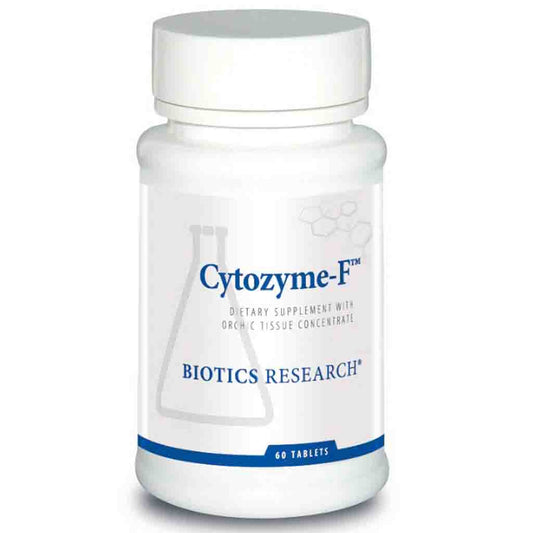 Cytozyme-F supplement bottle by Biotics Research on a white background