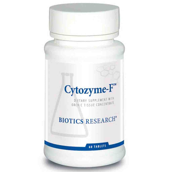 Cytozyme-F supplement bottle by Biotics Research on a white background