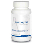 Gastrazyme dietary supplement bottle by Biotics Research on a white background