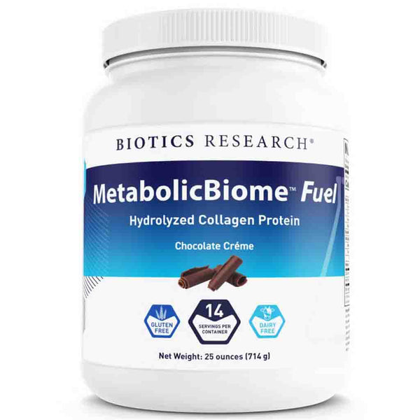 Biotics Research MetabolicBiome Fuel Hydrolyzed Collagen Protein Chocolate Creme 25oz (714 g)