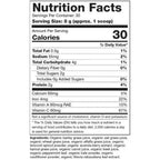 Nutrition facts label for a product with detailed nutritional information.