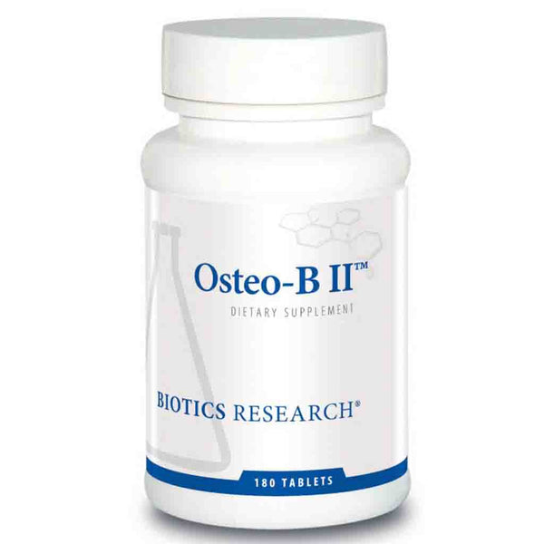 Biotics Research Osteo-B II dietary supplement bottle on a white background