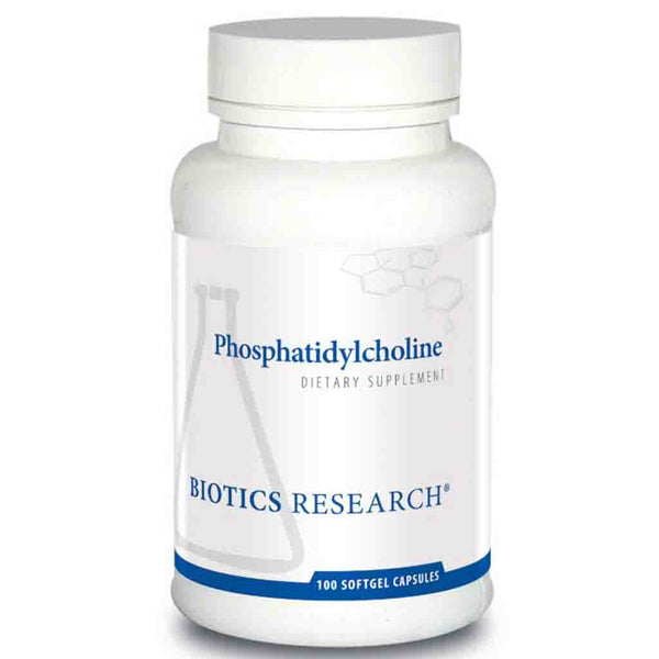 Biotics Research Phosphatidylcholine dietary supplement bottle on a white background