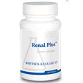 Bottle of Renal Plus dietary supplement by Biotics Research on a white background