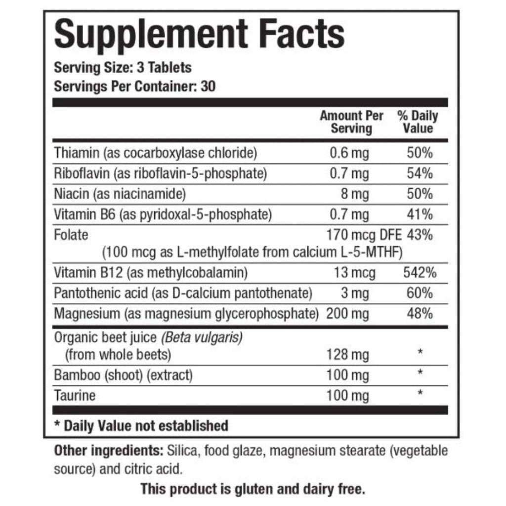 Acti-mag tabs ingredient label, organic beetroot juice, sleep and muscle relaxation