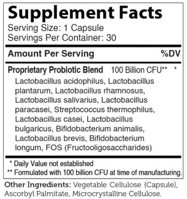 Advanced Nutrition by Zahler BioDophilus 100B 30c