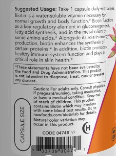NOW Biotin 5000mcg 120vc