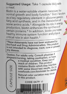 NOW Biotin 10mg ES 120vc