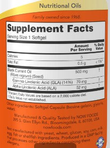 NOW Black Currant Oil 500mg 100sg